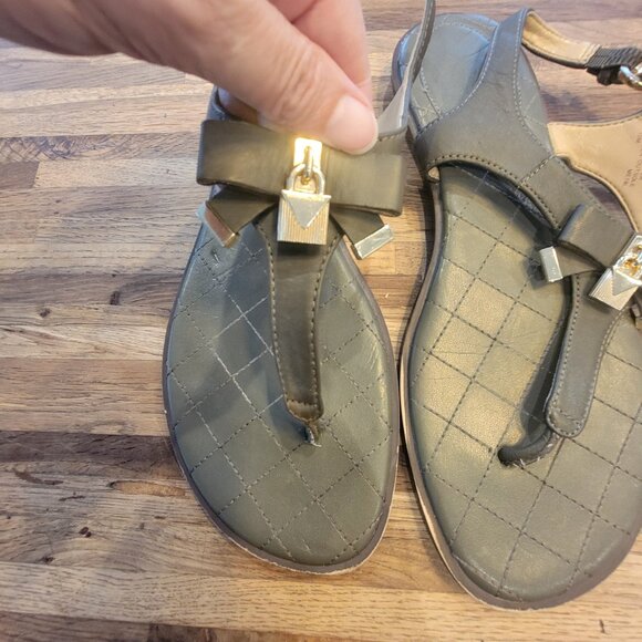 MICHAEL Michael Kors Alice Leather Post Toe Sandals Brown - Picture 4 of 15